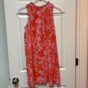 Loft coral peachy summer dress size small
